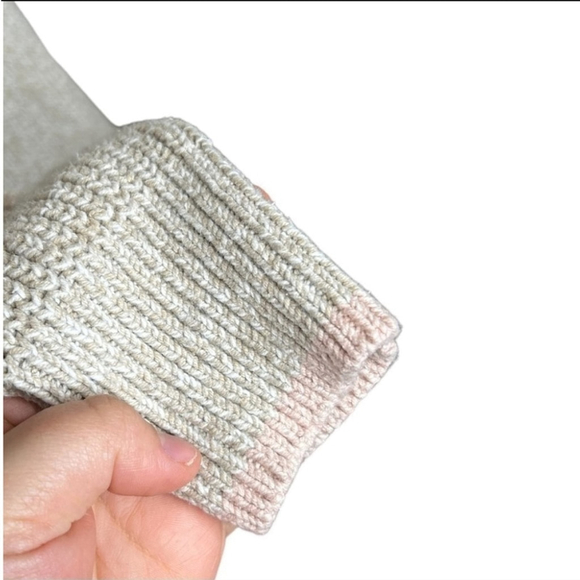 Abercrombie & Fitch Oatmeal Sand Long Sleeve Knit Tunic Sweater Dress Small Tall - Picture 9 of 10